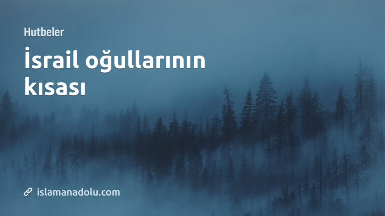 İSRAİL OĞULLARININ KISASI