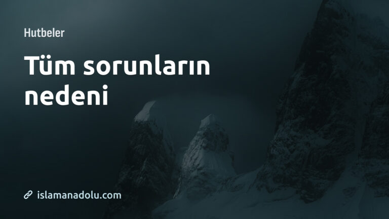 TÜM SORUNLARIN NEDENİ